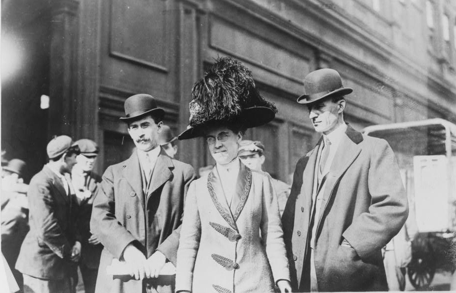 Orville, Katharine, and William Wright 1909