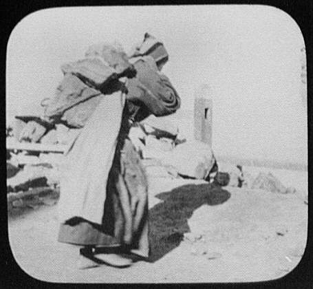 Darjeeling - woman with back pack