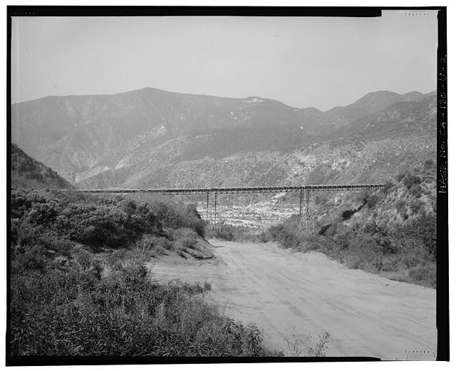 2. VIEW OF HIGH FLUME, LOOKING DOWN WARM SPRINGS CANYON...