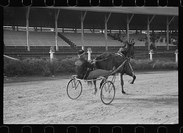 Trotting horse race, State Fair, Rutland, Vermont