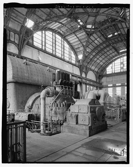 36. TURBINE HALL, NEW TURBO GENERATOR, LOOKING NORTHEAST...