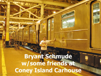 BRYANT SCHMUDE AT THE HUGE CONEY ISLAND SHOPS OF THE NYC SUBWAY SYSTEM