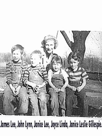 gillespie children with Janice Osborne Gillespie