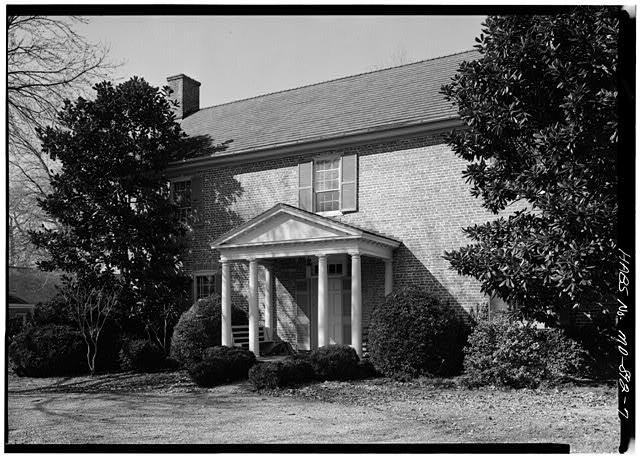 7. EAST ELEVATION, CLOSEUP OF ENTRANCE PORCH, TAKEN FROM...