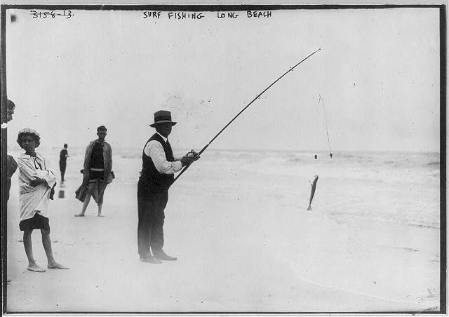 Fishing - Surf fishing, Long Beach, N.J.