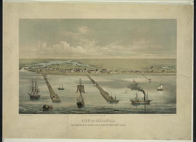 View of Indianola. Taken from the bay, on the Royal Yard,...