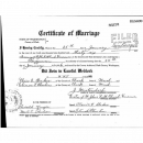 Clair Baker and Elinor Klineline Marriage Certificate
