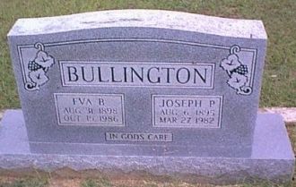 Gravesite Joseph Bullington & Eva Pinkerton