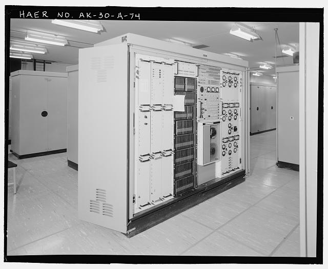 74. Transmitter building no. 102, view of radar digital...