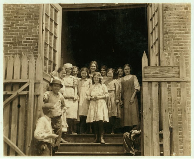 Group of workers in Perkins Hosiery Mill, Columbus, Ga....