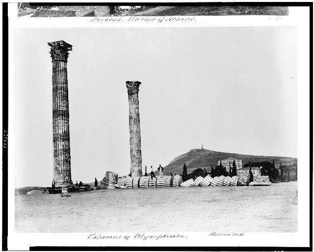 Columns of Olympieum. Museon Hill / Bonfils.