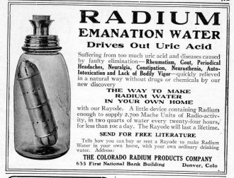 Radium Emanation Water