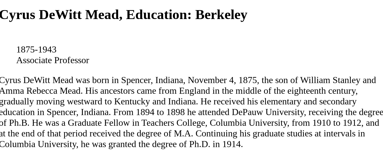Cyrus DeWitt Mead