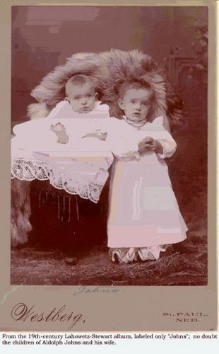 Two children of, no doubt, Adolph Johns and wife