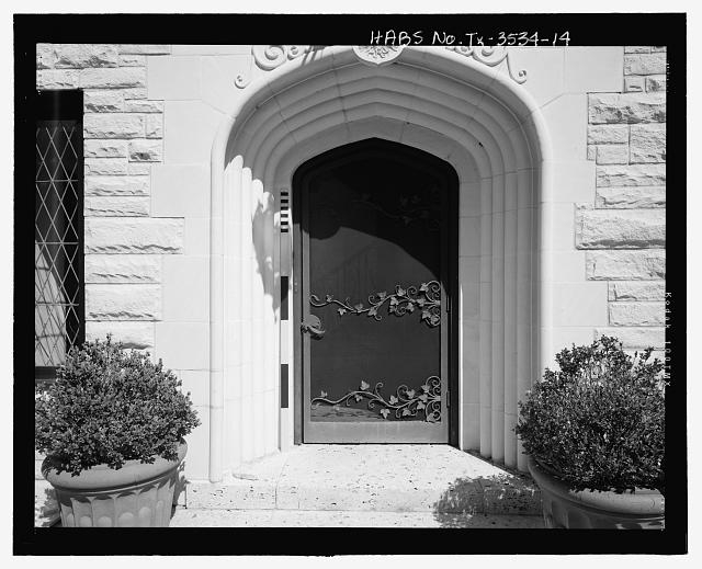 Detail of front door showing screen door - Reed Hall,...