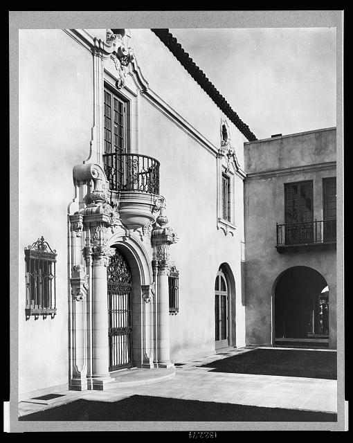 Pasadena, California, Mrs. Herbert Coppell home - detail...