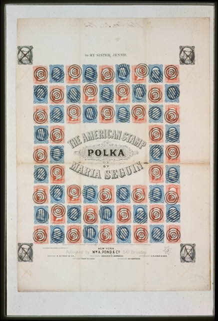 The American stamp polka by Maria Seguin / lith. of...