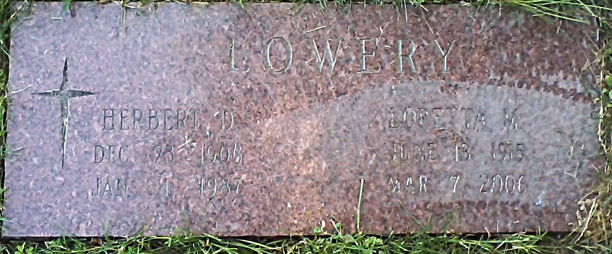 Herbert and Loretta M. (Kleaver) Lowery Gravesite