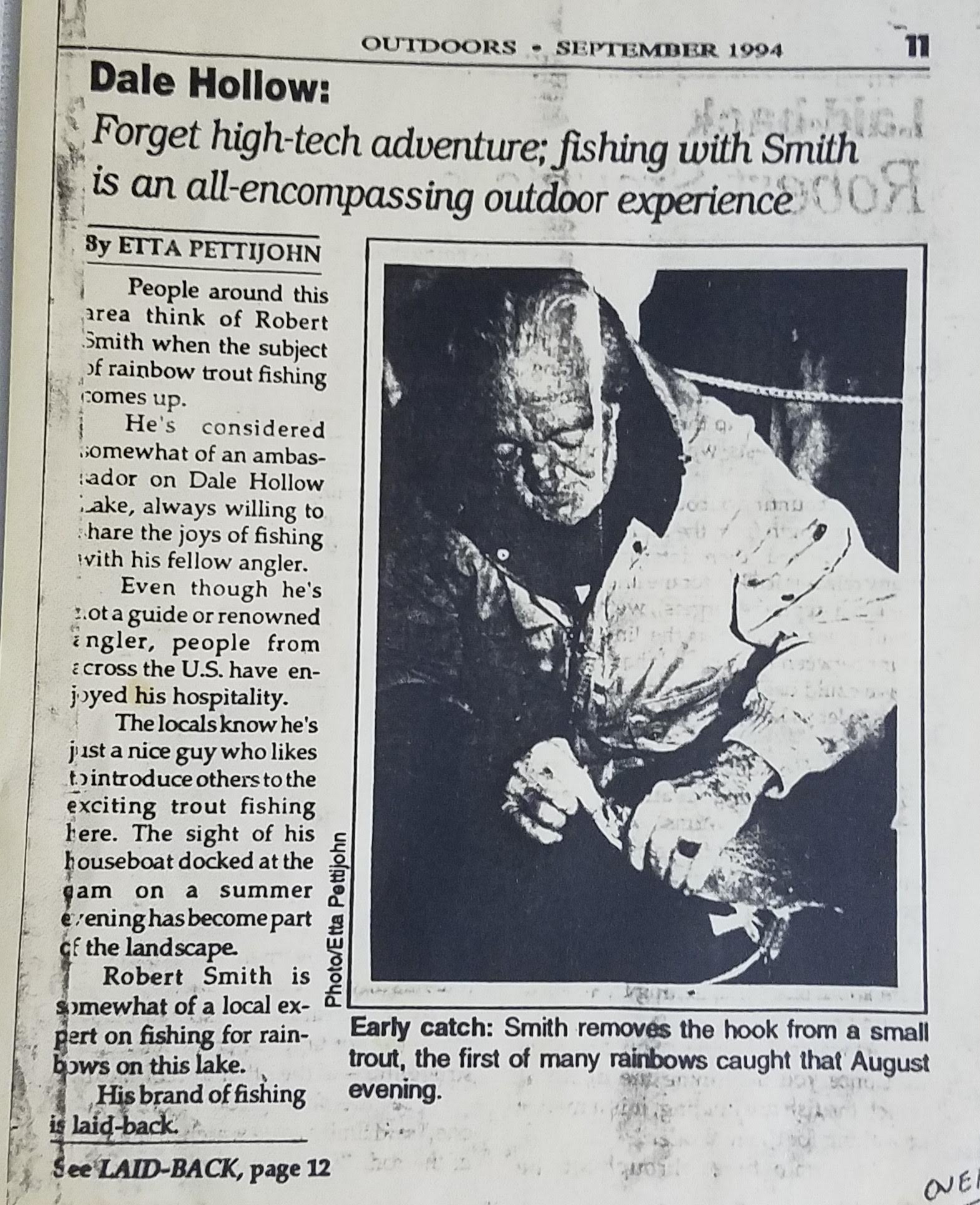 Bob Smith, a well-known trout fisherman.