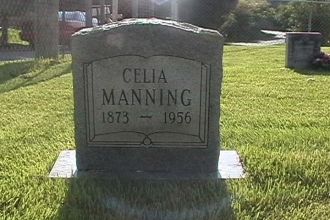 Celia H. Grindstaff Manning grave site