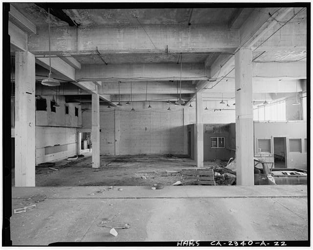 View of interior of first floor, Railway Express Building...
