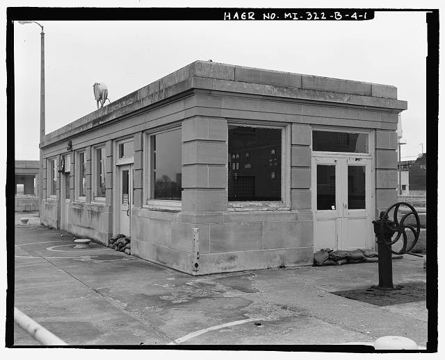 View to southeast - St. Mary's Falls Canal, Soo Locks,...
