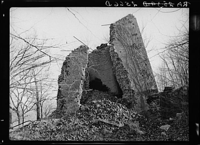 Remnants of the old iron center furnace of Hickman County...