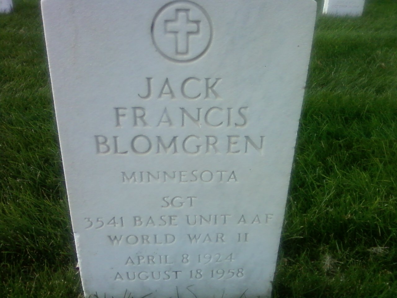 Jack Francis Blomgren gravesite