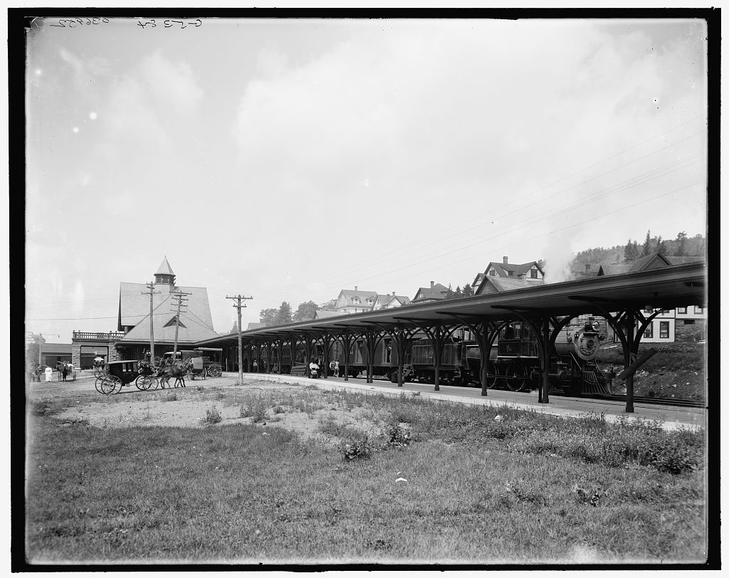 [Saranac Lake, central station, Adirondacks, N.Y.]