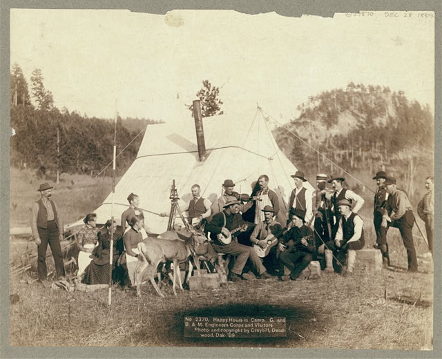 Happy Hours in Camp. G. and B.&M. Engineers Corps and...