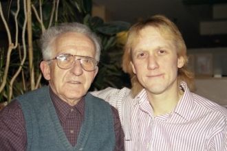 A photo of Victor and Gene Lopushinsky