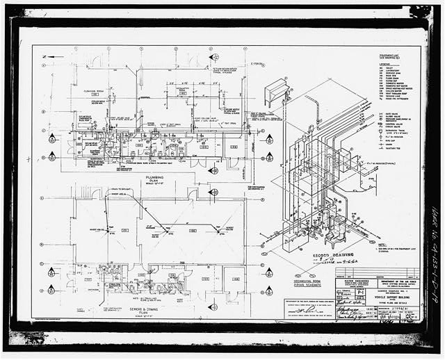 19. Photocopy of drawing (1961 piping drawing by Kaiser...