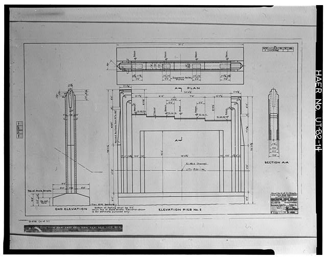 14. Photographic copy of original construction drawing,...