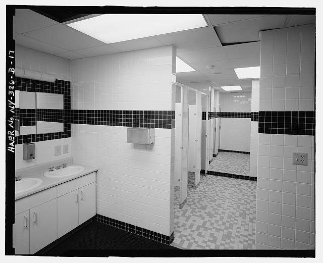 INTERIOR OF LATRINE. VIEW TO WEST - Plattsburgh Air Force...