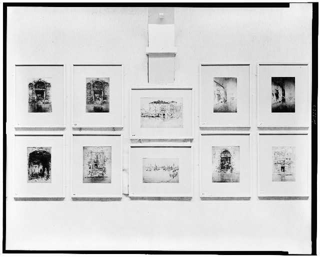 [Ten prints by James McNeill Whistler on display at...
