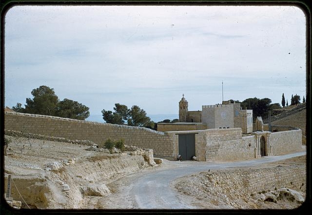 Bethphage, convent, with Mts. of Moab in distance