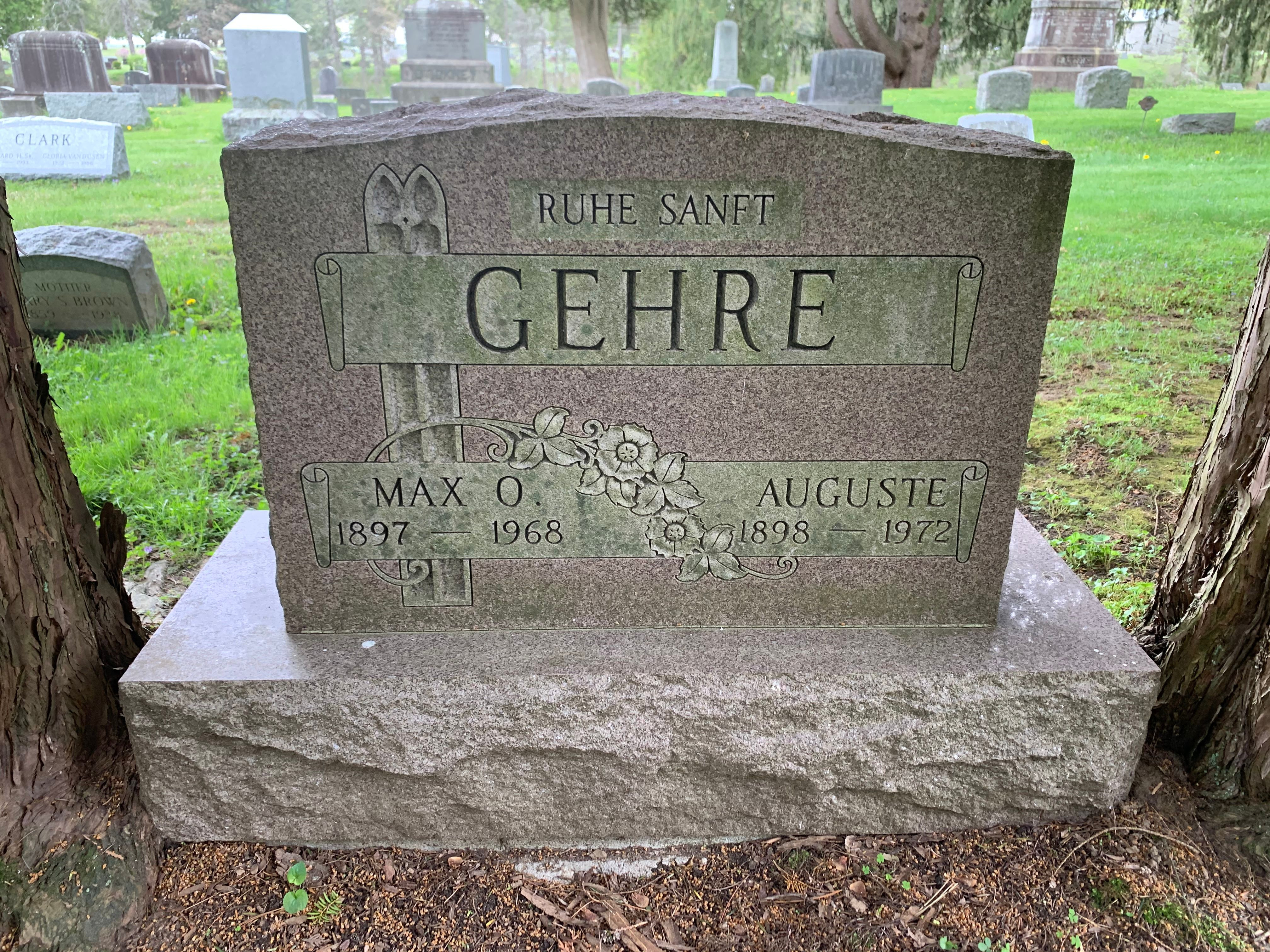Auguste and Max Gehre Gravesite