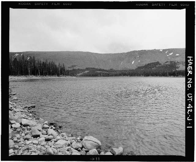 1. OVERALL VIEW OF KIDNEY LAKE, LOOKING SOUTHWEST - High...