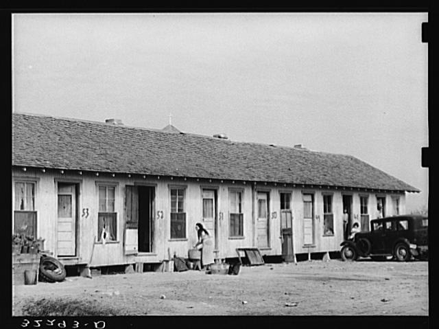 Mexican migrant housing. Edcouch, Texas. These units are...