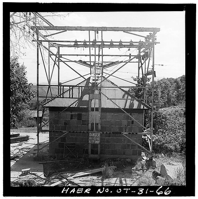 66. NORTHEAST ELEVATION OF SWITCH CABIN, LOOKING...