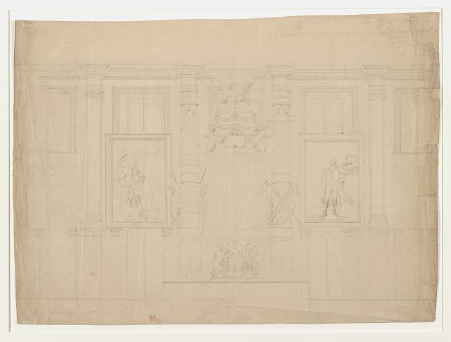 [Interior wall with architectural ornaments of the U.S....