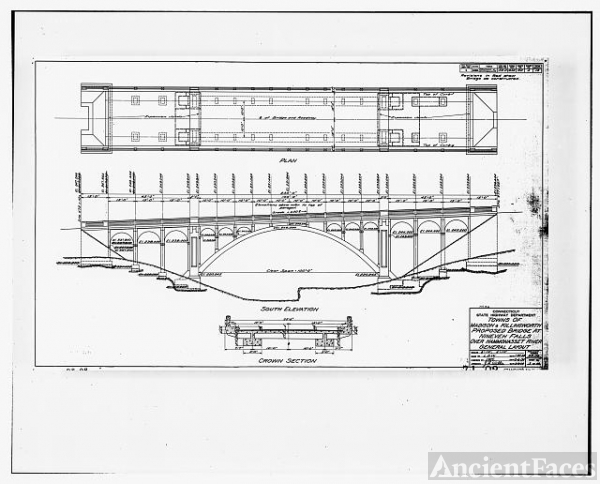 14. Photocopy of blueprint, Proposed Bridge at Ninevah...