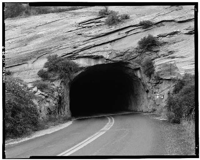 9. VIEW OF EAST PORTAL OF EAST HIGHWAY TUNNEL, LOOKING...