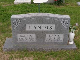 Lora and David Landis gravesite