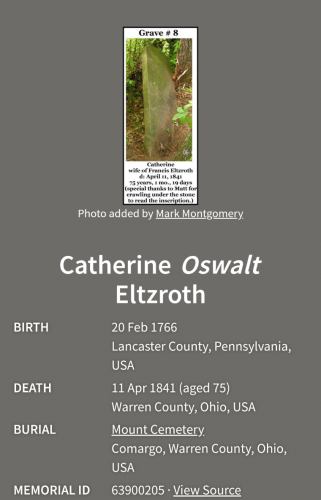 Catherine (Oswald) Eltzroth