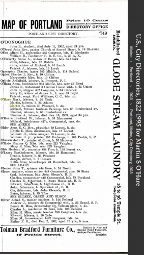 Martin Scanlan O'Hare--U.S., City Directories, 1822-1995(1903)