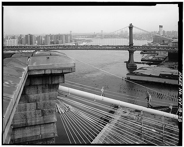 38. View from top of Brooklyn Tower showing man walking...