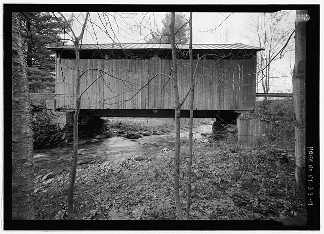 UPSTREAM ELEVATION. NOTE I-BEAM TRUSS SUPPORT. - Pine...