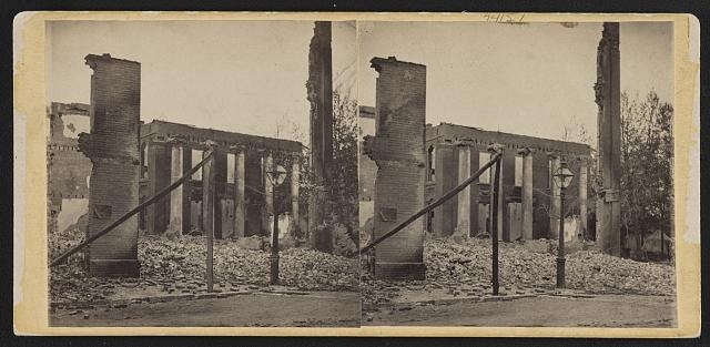 Court House, Chambersburg, Franklin Co., Pa., destroyed...