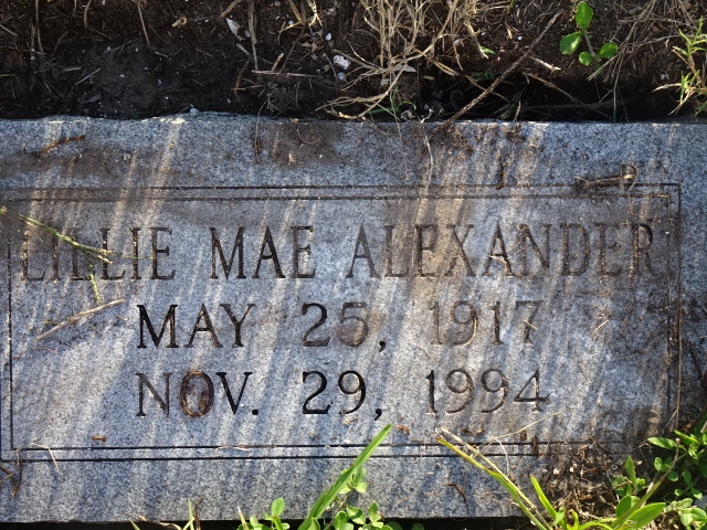 Lillie M Alexander Gravesite